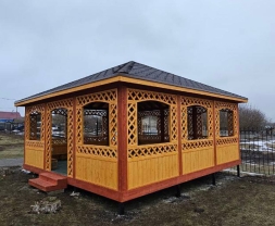 Квадратная беседка БОЛЬШАЯ АЗИЯ, фото 4 Квадратная беседка БОЛЬШАЯ АЗИЯ, фото 4