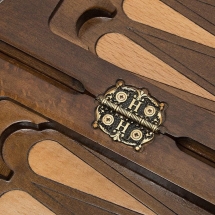 Шахматы + нарды резные "Антемион" 60 с ручкой, Haleyan Шахматы + нарды резные "Антемион" 60 с ручкой, Haleyan