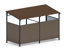 Навес контейнерной площадки для мусора (коричневый) (2 секции) МФ 55.02.03-02, фото 2