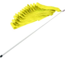 Лента гимнастическая 4м с палочкой цвет желтый Лента гимнастическая 4м с палочкой цвет желтый