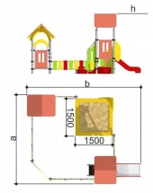 Песочный дворик Romana 109.06.00 с горкой для детской площадки
