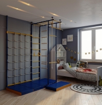 Детский спортивный комплекс Городок Babysport 4-х опорный с сеткой-1м. Детский спортивный комплекс Городок Babysport 4-х опорный с сеткой-1м.