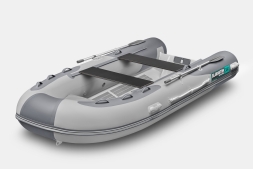 Gladiator RIB 380 AL Светло-темносерый моторная лодка ПВХ Жесткое дно (морской алюминий), киль, фото 1