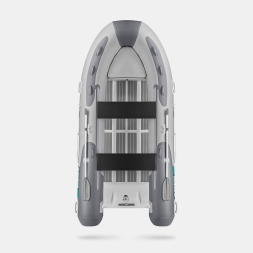 Gladiator RIB 380 AL Светло-темносерый моторная лодка ПВХ Жесткое дно (морской алюминий), киль, фото 3