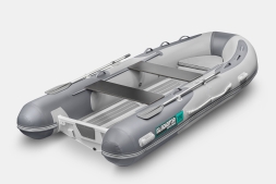 Gladiator RIB 380 AL Светло-темносерый моторная лодка ПВХ Жесткое дно (морской алюминий), киль, фото 2