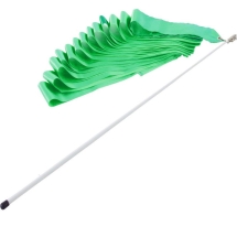 Лента гимнастическая 4м с палочкой цвет зеленый Лента гимнастическая 4м с палочкой цвет зеленый