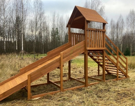 Зимняя горка Snow Fox Start с крышей (скат 4 м), фото 2