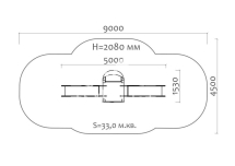 Горка двойная Медуза 08024 для детской площадки Горка двойная Медуза 08024 для детской площадки