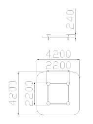 Песочница Опушка 2200х2200мм для детской площадки, фото 4