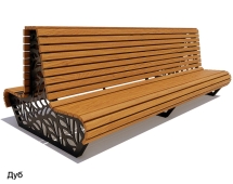 Скамейка уличная Ялта, Лиственница 1,2 м Скамейка уличная Ялта, Лиственница 1,2 м