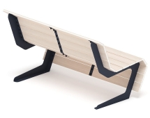 Скамья Волна спокойствия-2 (светлый дуб) Скамья Волна спокойствия-2 (светлый дуб)