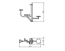 Уличный тренажер TORUDA "Велосипед + Твистер стоя"