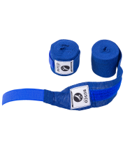 Бинт боксерский, 2,5 м, хлопок, синий Бинт боксерский, 2,5 м, хлопок, синий