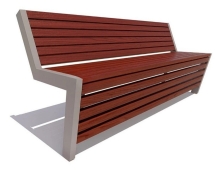 Парковая скамейка Техно, Сосна (брус 30х60) 1,8 м Парковая скамейка Техно, Сосна (брус 30х60) 1,8 м