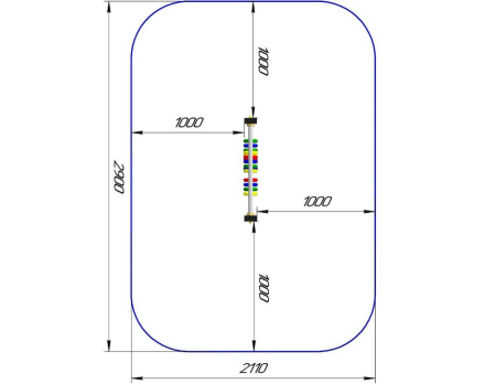 Игровое оборудование Счеты на металлических столбах ИО-11.4, фото 2