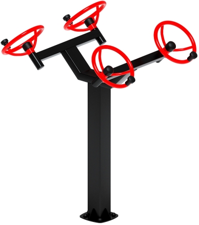 Рули (положение стоя) красный - Уличный тренажер - СТ 101-11, фото 2