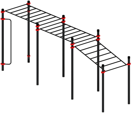 Воркаут ЛОВ 108 красный ВТ 102.11-01, фото 2