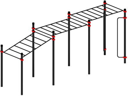 Воркаут ЛОВ 108 красный ВТ 102.11-01, фото 3