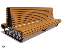 Скамейка уличная Ессентуки, Лиственница 1,8 м, фото 4