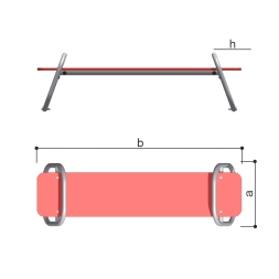 Скамейка Romana 057.56.00 без спинки для улицы, фото 5 Скамейка Romana 057.56.00 без спинки для улицы, фото 5