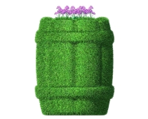 Топиари Бочка, h=60см - газон Eco Топиари Бочка, h=60см - газон Eco