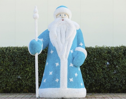 Топиари Дед Мороз с посохом - газон Eco, фото 1