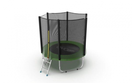 Батут с внешней сеткой и лестницей, диаметр 6ft (зеленый) EVO Jump External 6ft (Green) , фото 2