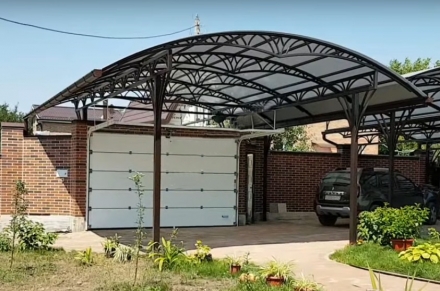 Навес арочный над гаражом, фото 1