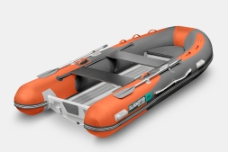 Gladiator RIB 380 AL Оранжево-темносерый моторная лодка ПВХ Жесткое дно (морской алюминий), киль, фото 2