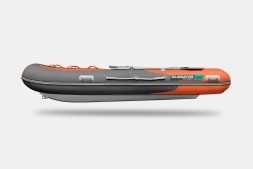 Gladiator RIB 380 AL Оранжево-темносерый моторная лодка ПВХ Жесткое дно (морской алюминий), киль, фото 5