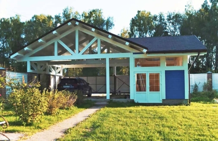 Навес для автомобилей с хозблоком СТАРВИЛЬ Премиум комплектация, фото 1