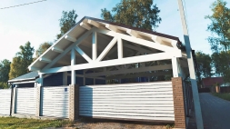 Навес для автомобилей с хозблоком СТАРВИЛЬ Премиум комплектация, фото 6