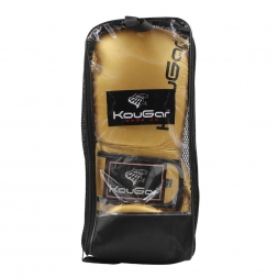 Перчатки боксерские KouGar KO600-10, 10oz, золото, фото 2