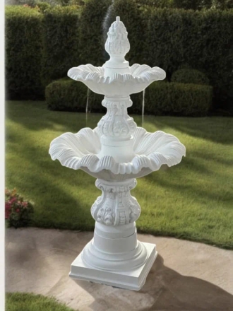 Фонтан классический двухъярусный белый, фото 1
