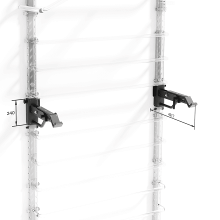 Комплект выдвижных крюков для штанги на шведскую стенку RockPro, фото 4