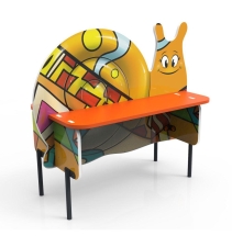 Скамья детская "Улитка", паттерн "Этник" МД013.00.01.17 Скамья детская "Улитка", паттерн "Этник" МД013.00.01.17