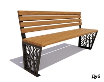 Парковая скамейка Роща, Сосна (без подлокотников) 0,6 м Парковая скамейка Роща, Сосна (без подлокотников) 0,6 м