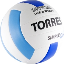 СЦ*Мяч вол. &quot;TORRES Simple Color&quot; арт.V30115, р.5, синт.кожа (ТПУ), маш. сшивка, бут.камера,бел-гол