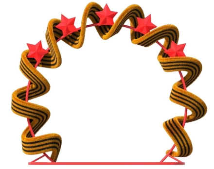 Топиари арка с георгиевской лентой- газон Eco, фото 1