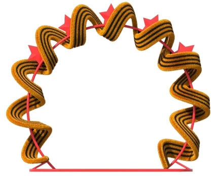 Топиари арка с георгиевской лентой- газон Eco, фото 2