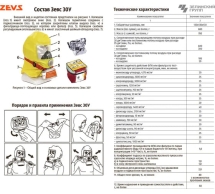 Фильтрующий самоспасатель пожарный ZEVS высокой эффективности Зевс 30У (ГДЗК-У) 103-001-0001
