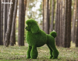 Топиари собака Пудель - газон Deluxe/Deluxe Green, фото 5