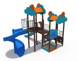 Детский игровой комплекс Небоскреб 2 с песочницей ДИО 04104, фото 2