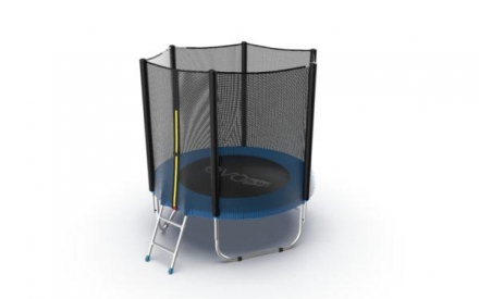 Батут с внешней сеткой и лестницей, диаметр 6ft (синий) EVO JUMP External 6ft (Blue) , фото 2