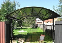 Навес для автомобиля серый