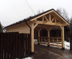 Навес для машин с хозблоком СКАГЕН Премиум комплектация, фото 2