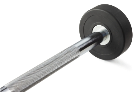 Штанга неразборная обрезиненная 10 кг Прямой гриф, фото 3