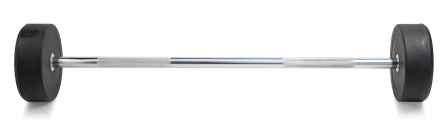 Штанга неразборная обрезиненная 10 кг Прямой гриф, фото 4