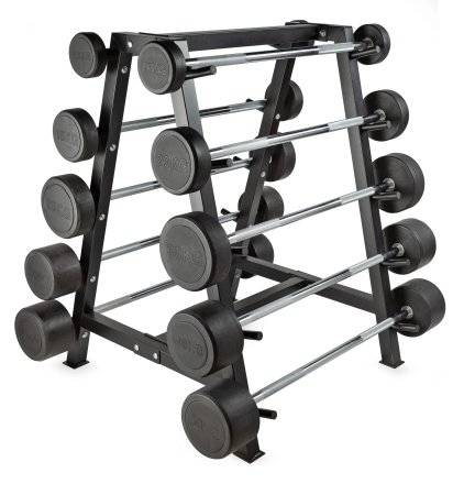 Штанга неразборная обрезиненная 10 кг Прямой гриф, фото 7