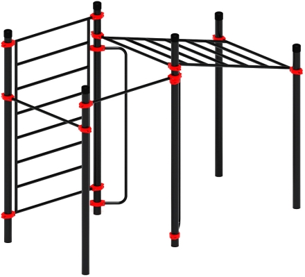 Воркаут ЛОВ 108 красный ВТ 102.12-01, фото 2